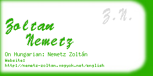 zoltan nemetz business card